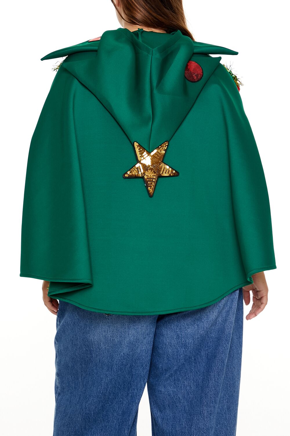 Plus Size Christmas Tree Poncho - Forever 21