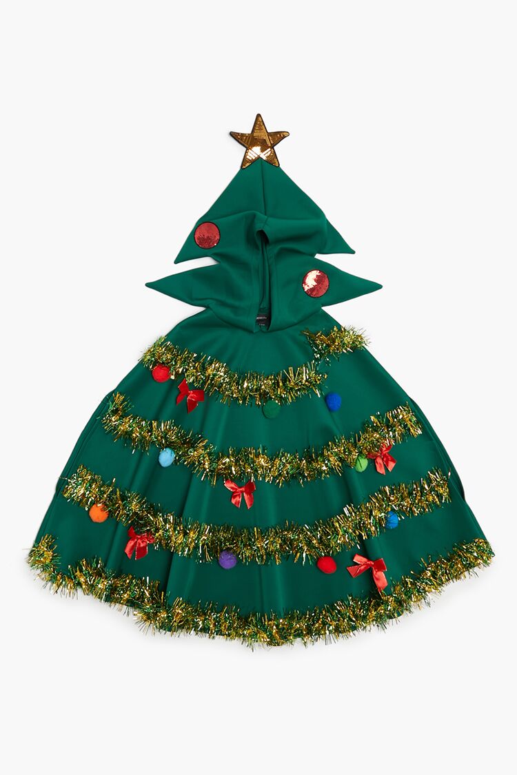 Plus Size Christmas Tree Poncho - Forever 21