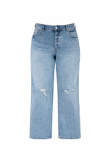 Plus Size Distressed Wide-Leg Jeans - Forever 21