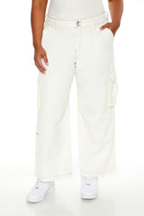 Plus Size High-Rise Cargo Pants - Forever 21