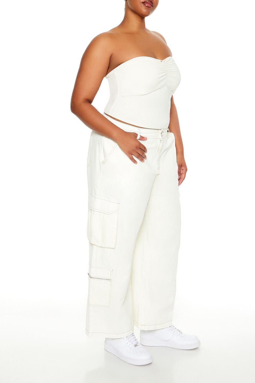 Plus Size High-Rise Cargo Pants - Forever 21