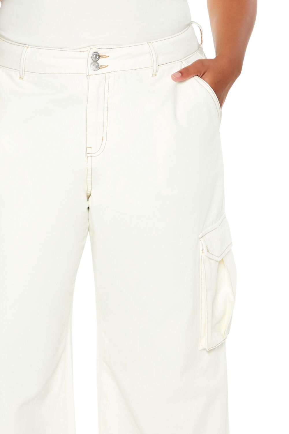 Plus Size High-Rise Cargo Pants - Forever 21