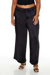 Plus Size Satin Cargo Pants - Forever 21