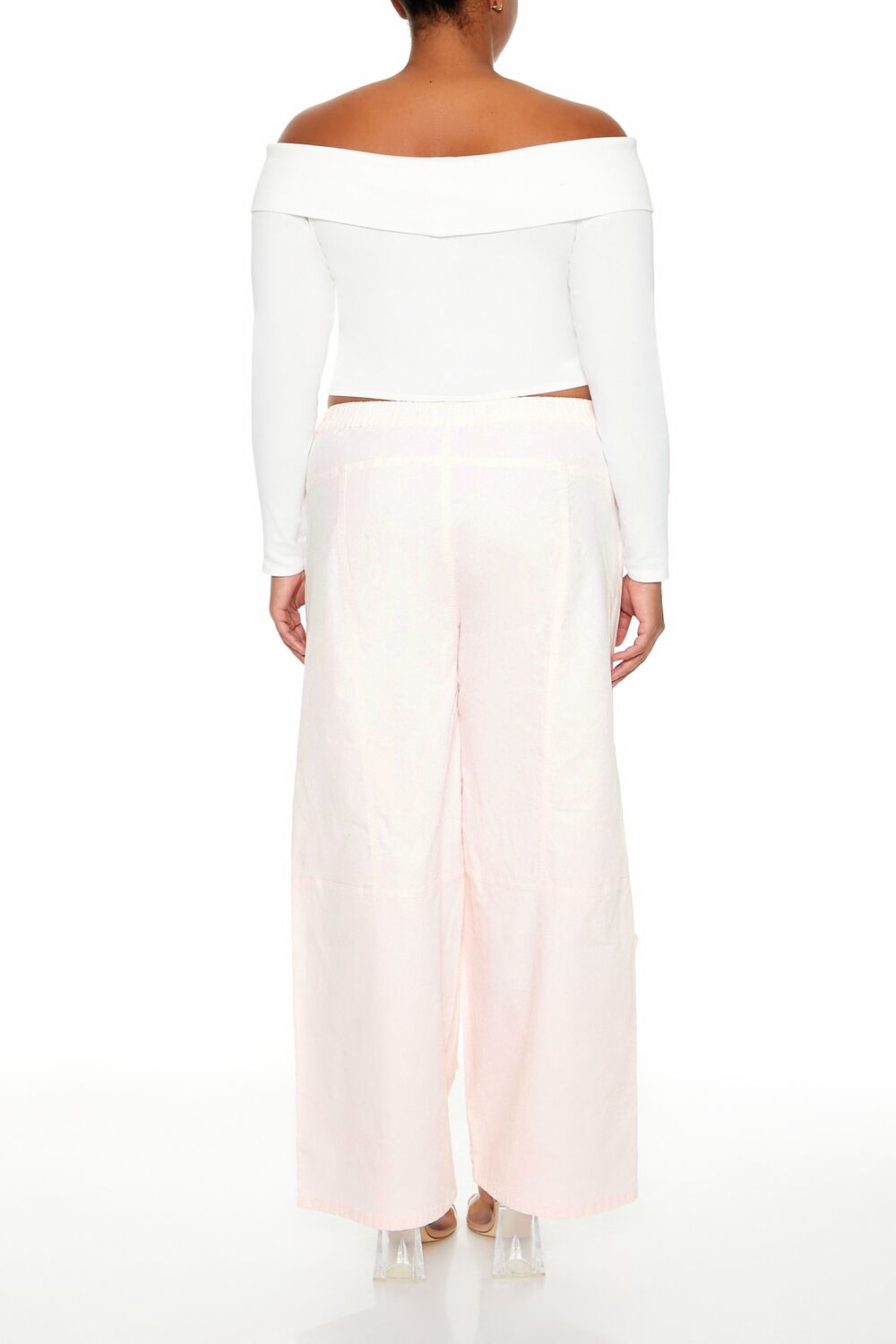 Plus Size Velvet Cargo Pants - Forever 21