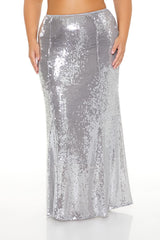 Plus Size Sequin Maxi Column Skirt - Forever 21