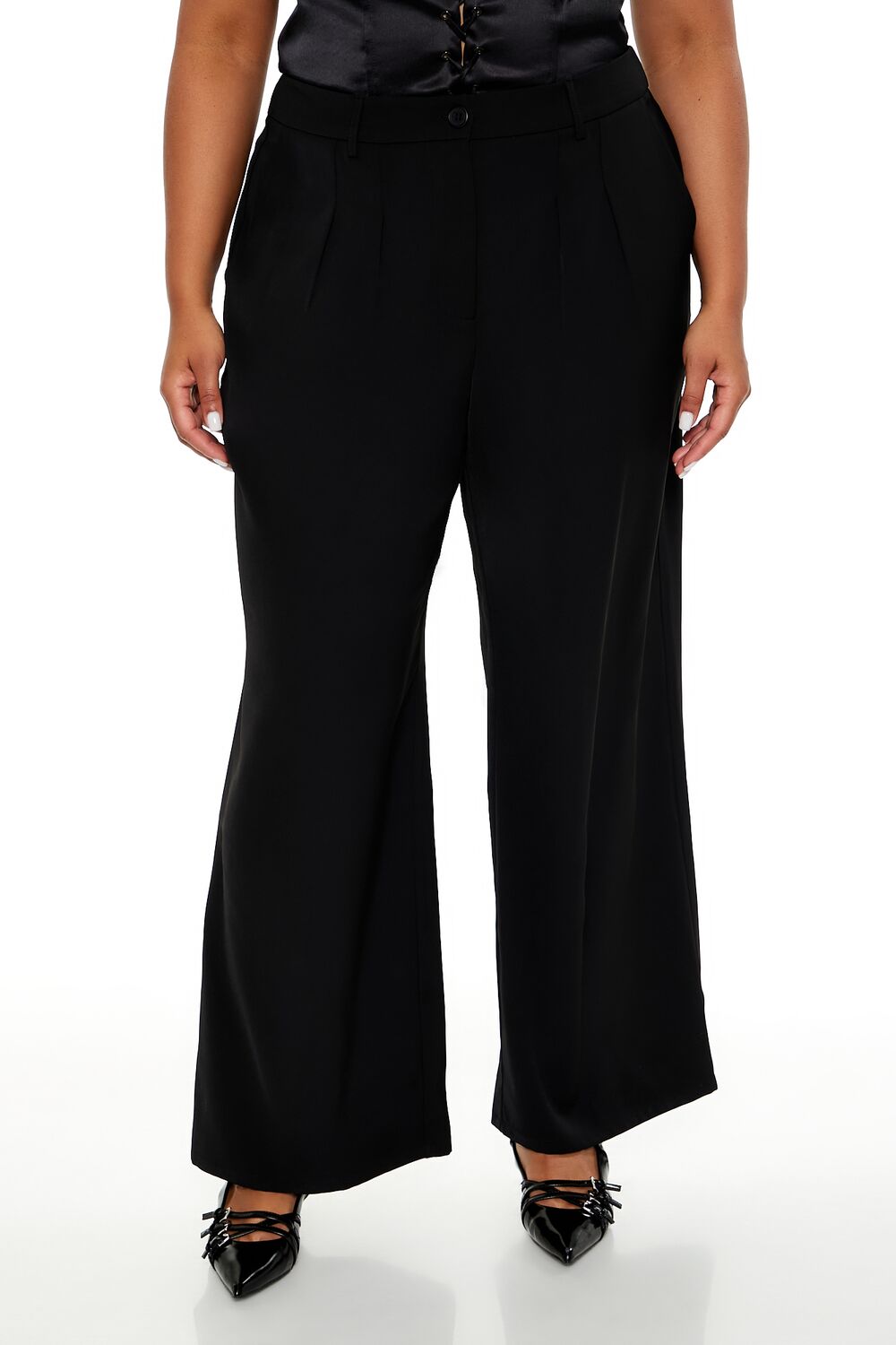Plus Size Wide-Leg Trouser Pants - Forever 21