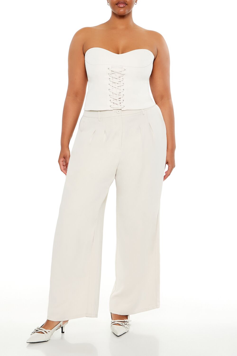 Plus Size Wide-Leg Trouser Pants - Forever 21