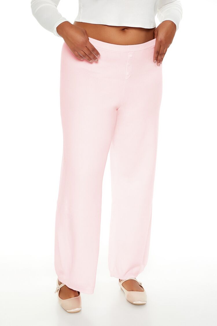 Plus Size Sweater-Knit Wide Pants - Forever 21