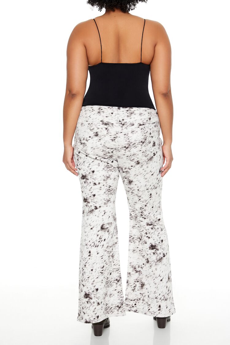 Plus Size Spotted High-Rise Pants - Forever 21