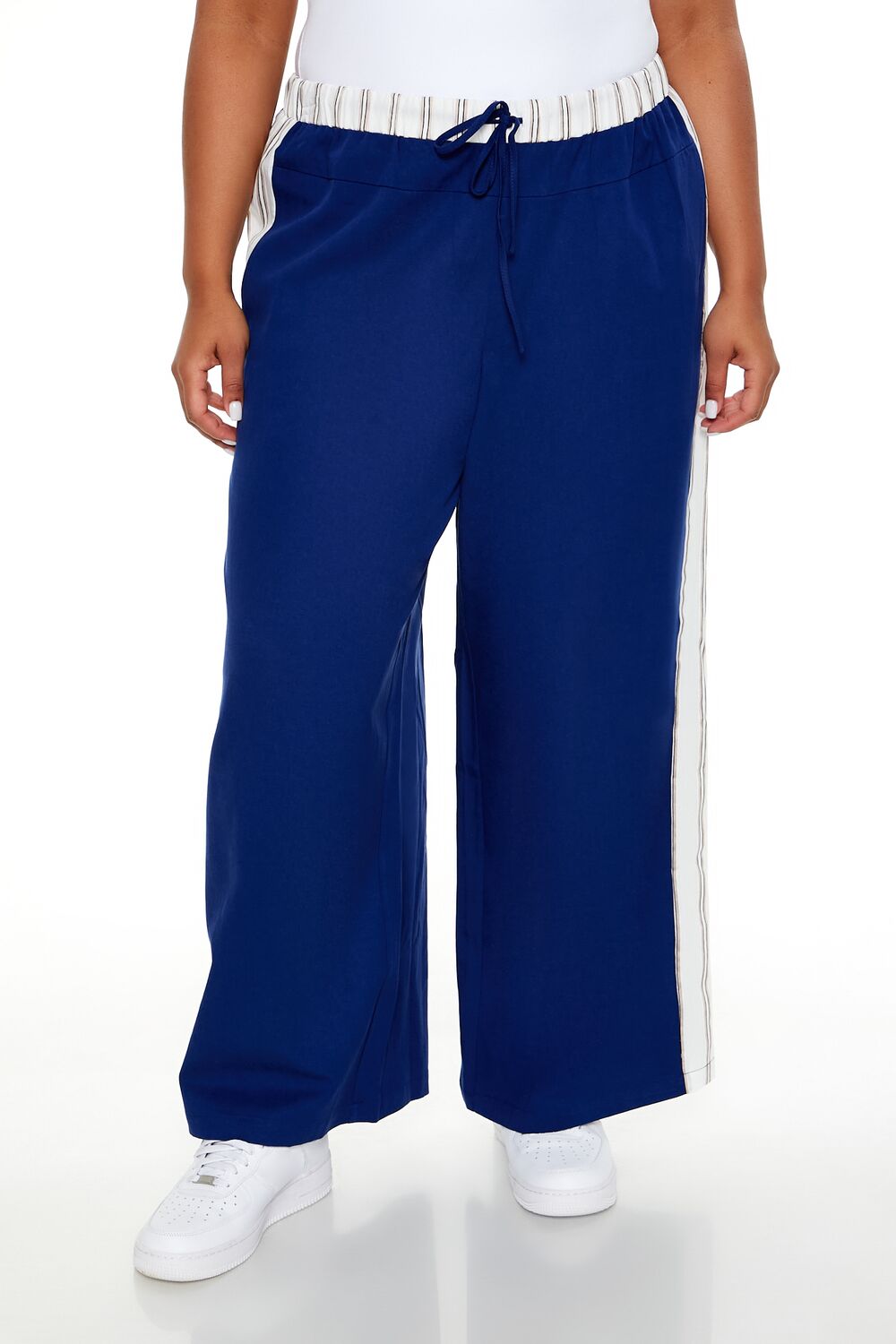 Plus Size Striped Wide-Leg Pants - Forever 21