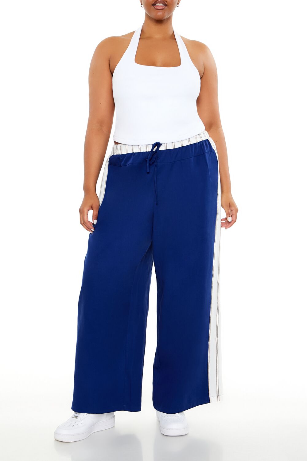 Plus Size Striped Wide-Leg Pants - Forever 21
