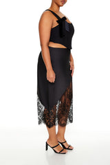 Plus Size Eyelash Lace Midi Skirt - Forever 21