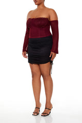 Plus Size Drawstring Mini Skirt - Forever 21