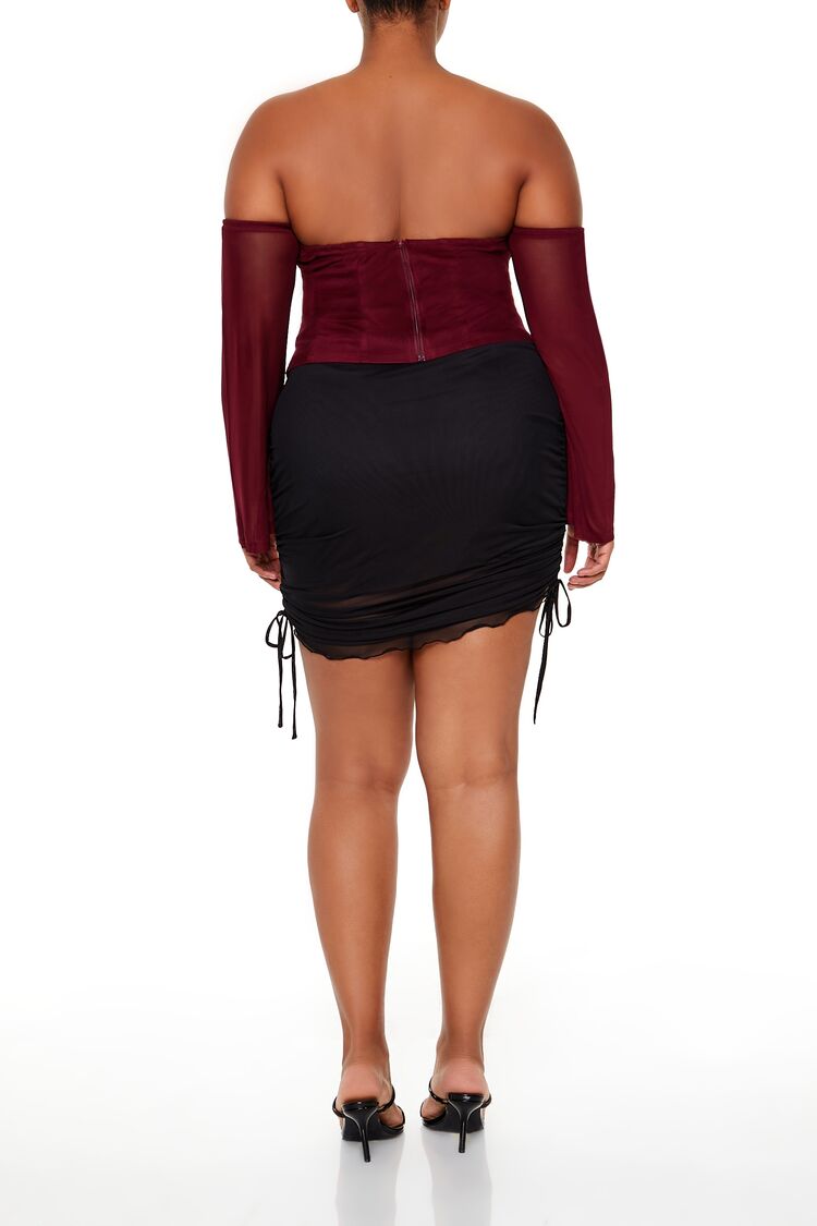 Plus Size Drawstring Mini Skirt - Forever 21