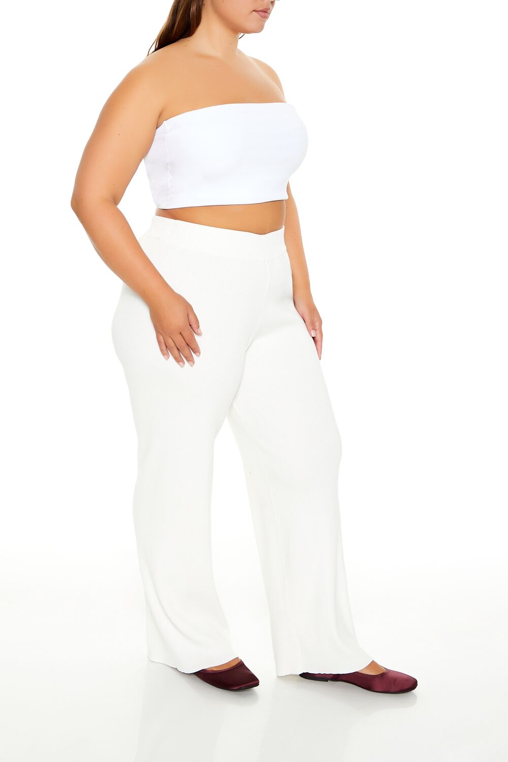 Plus Size Sweater-Knit Wide-Leg Pants - Forever 21