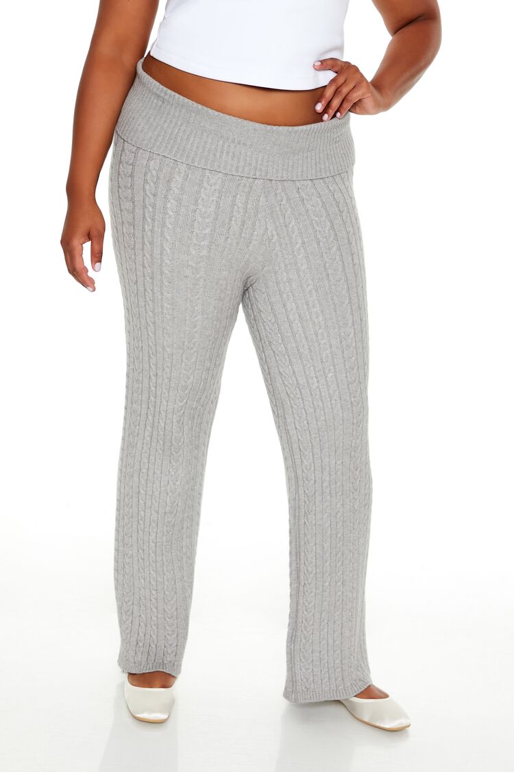 Plus Size Sweater-Knit Pants - Forever 21