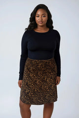 Plus Size Leopard Print Midi Skirt - Forever 21