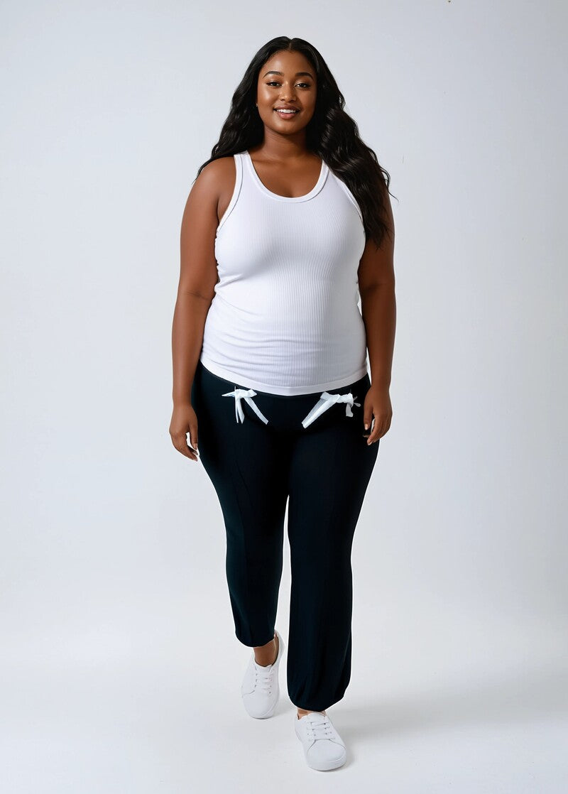 Plus Size Bow-Accent Flared Leggings - Forever 21