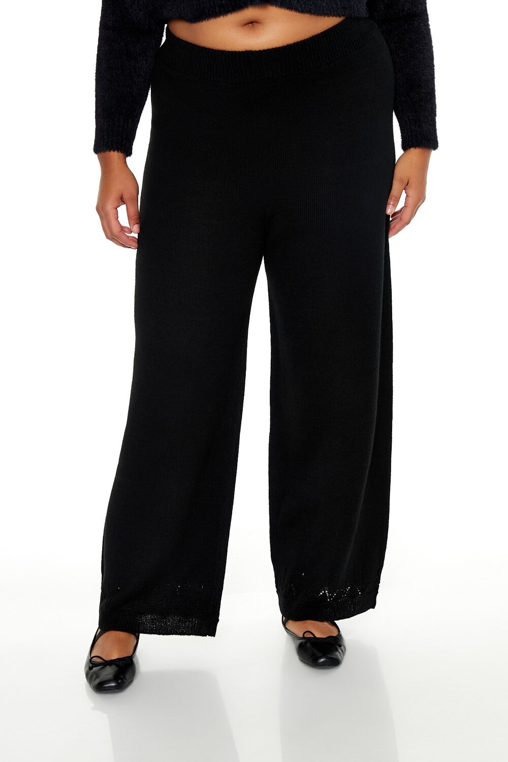 Plus Size Wide-Leg Sweater-Knit Pants - Forever 21