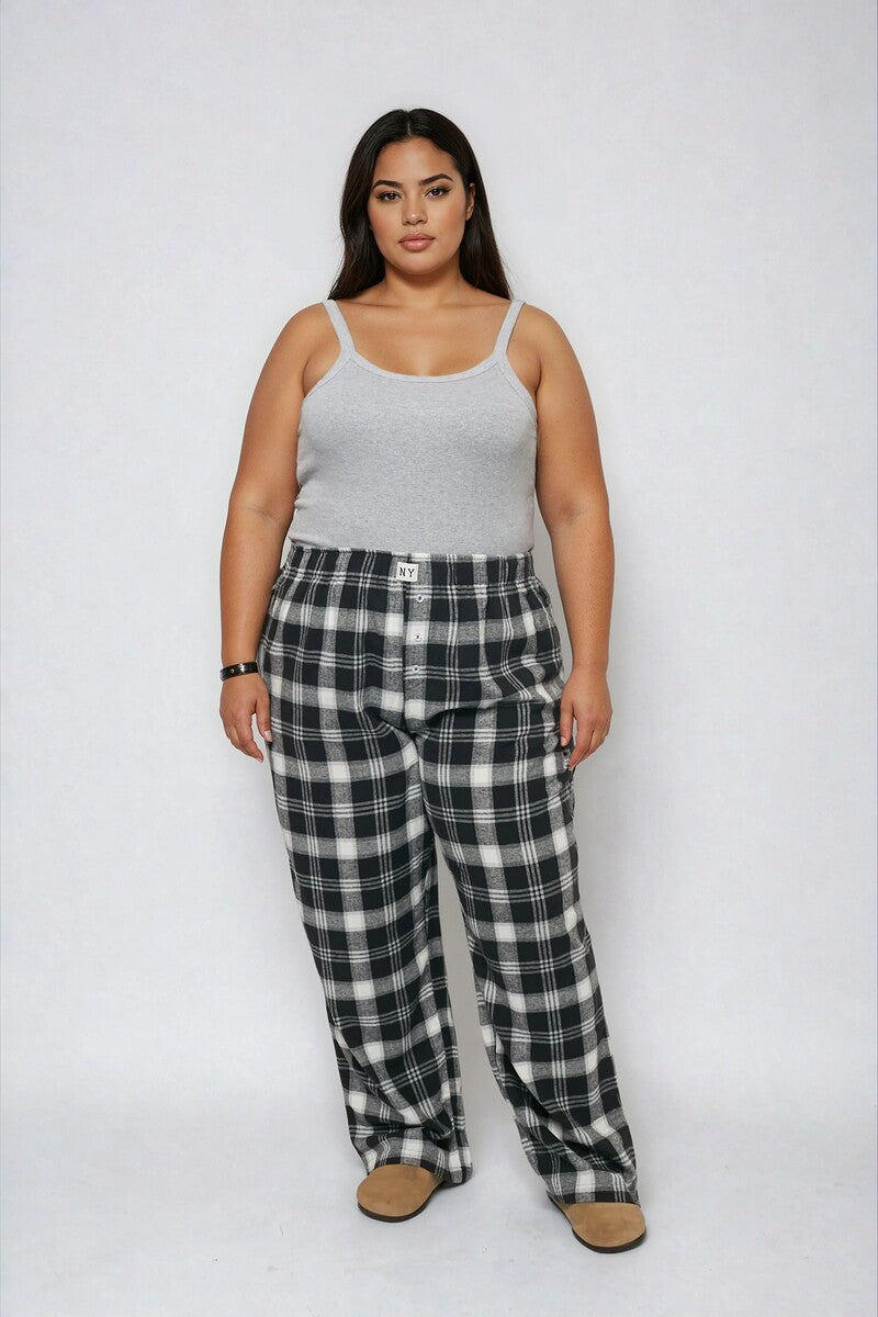 Plus Size Plaid Flannel Pajama Pants - Forever 21
