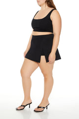 Plus Size Tulip-Hem Mini Skirt - Forever 21