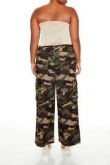 Plus Size Camo Print Fleece Sweatpants - Forever 21