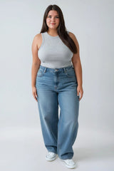 Plus Size Wide-Leg Denim Jeans - Forever 21