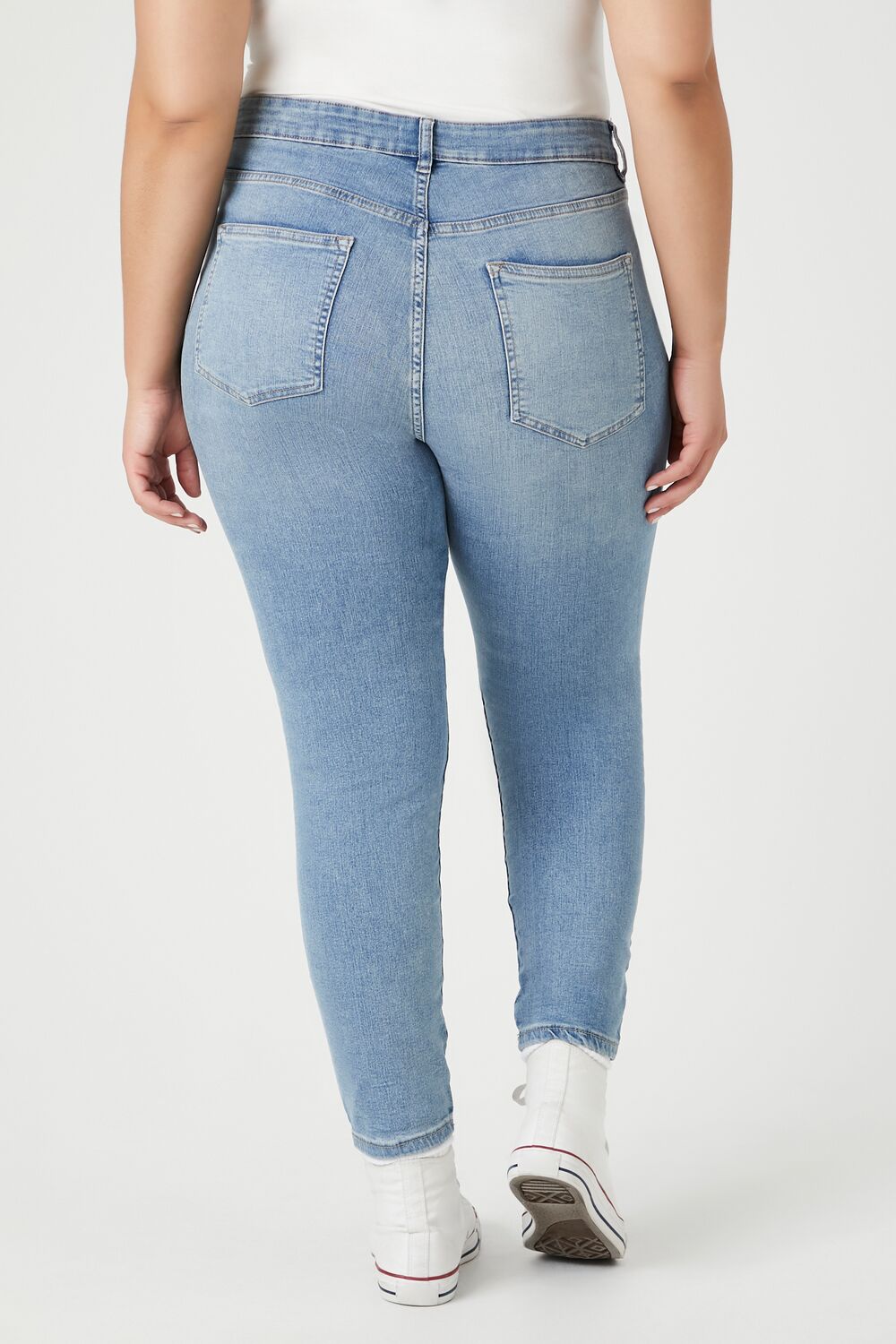 Plus Size Skinny High-Rise Jeans - Forever 21