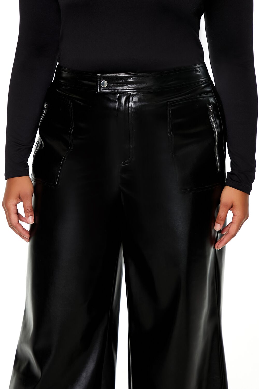 Plus Size Faux Leather Pants - Forever 21