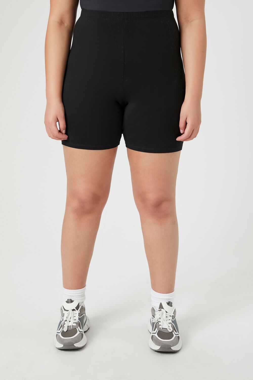 Plus Size Cotton Biker Shorts - Forever 21