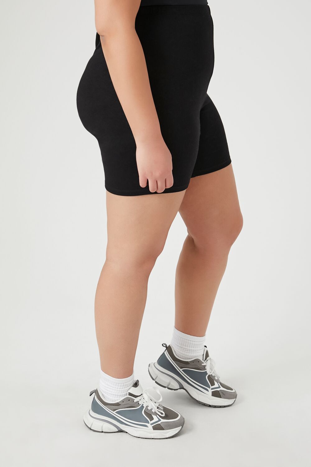 Plus Size Cotton Biker Shorts - Forever 21