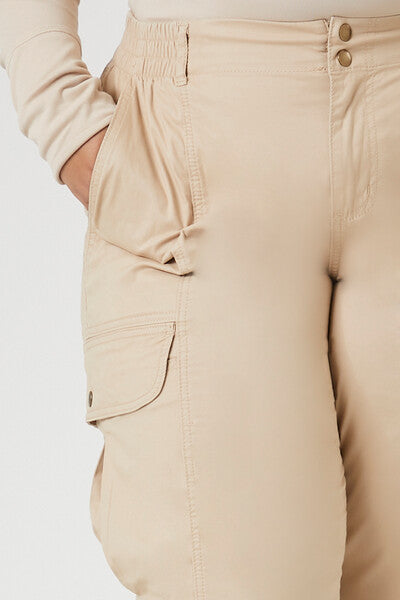 Plus Size Twill Cargo Joggers - Forever 21