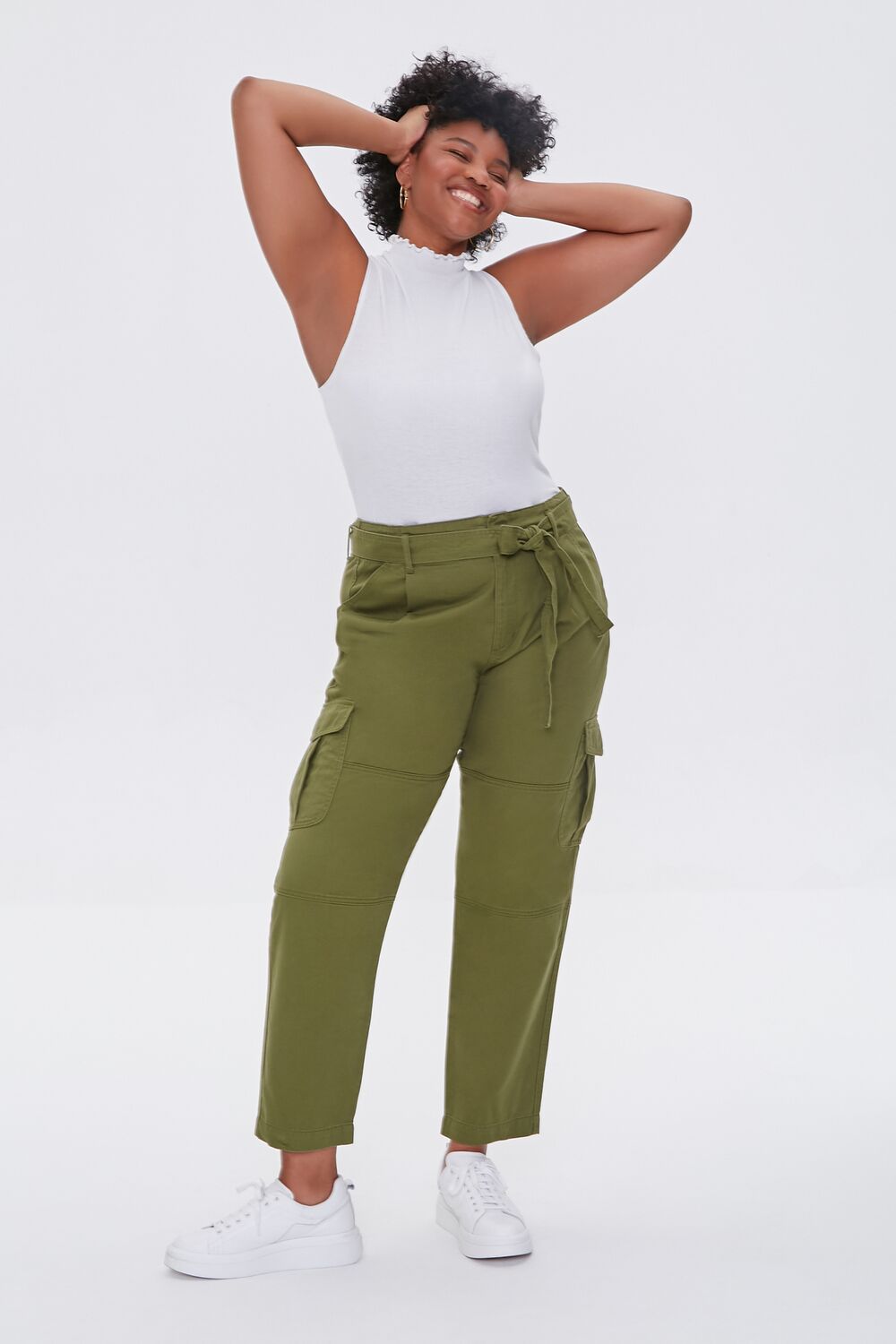 Plus Size Ankle Cargo Pants - Forever 21