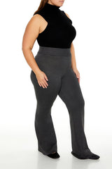 Plus Size Sweater-Knit Flare Pants - Forever 21