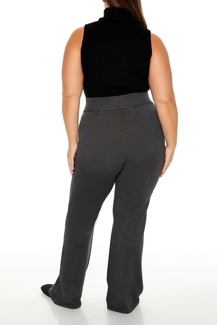 Plus Size Sweater-Knit Flare Pants - Forever 21