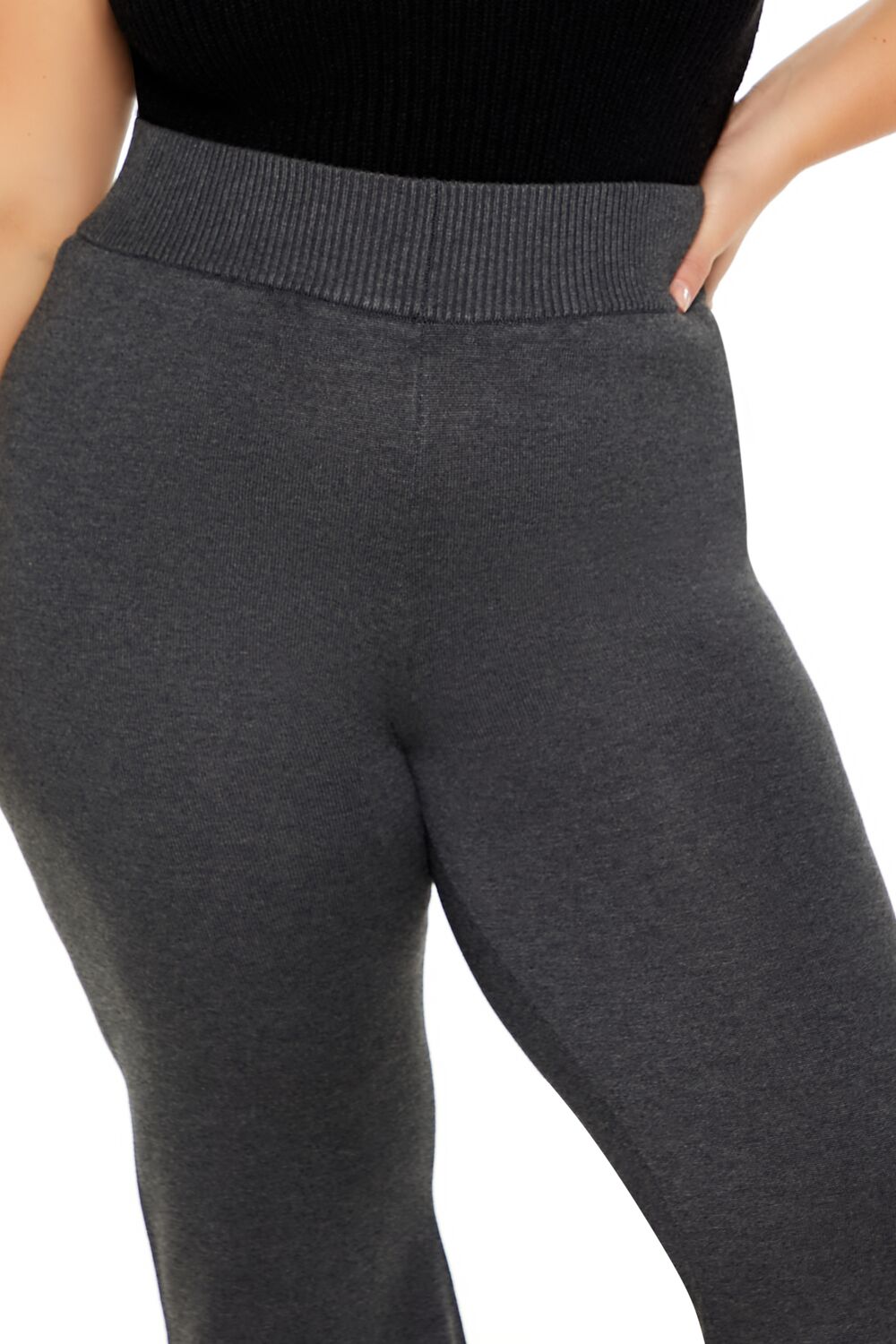 Plus Size Sweater-Knit Flare Pants - Forever 21