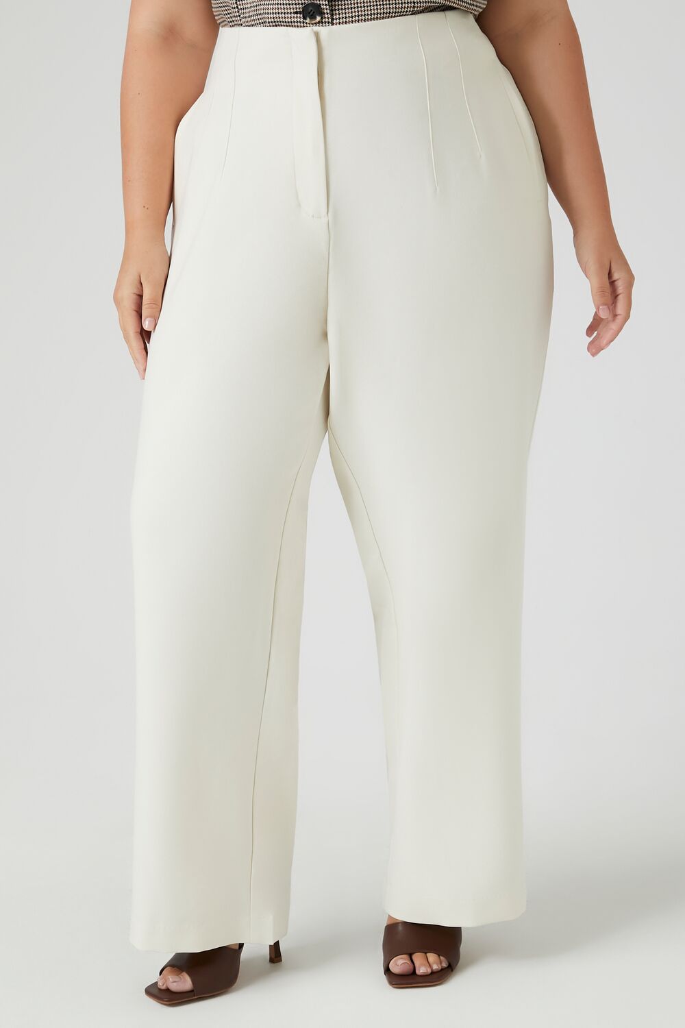 Plus Size High-Rise Straight Pants - Forever 21