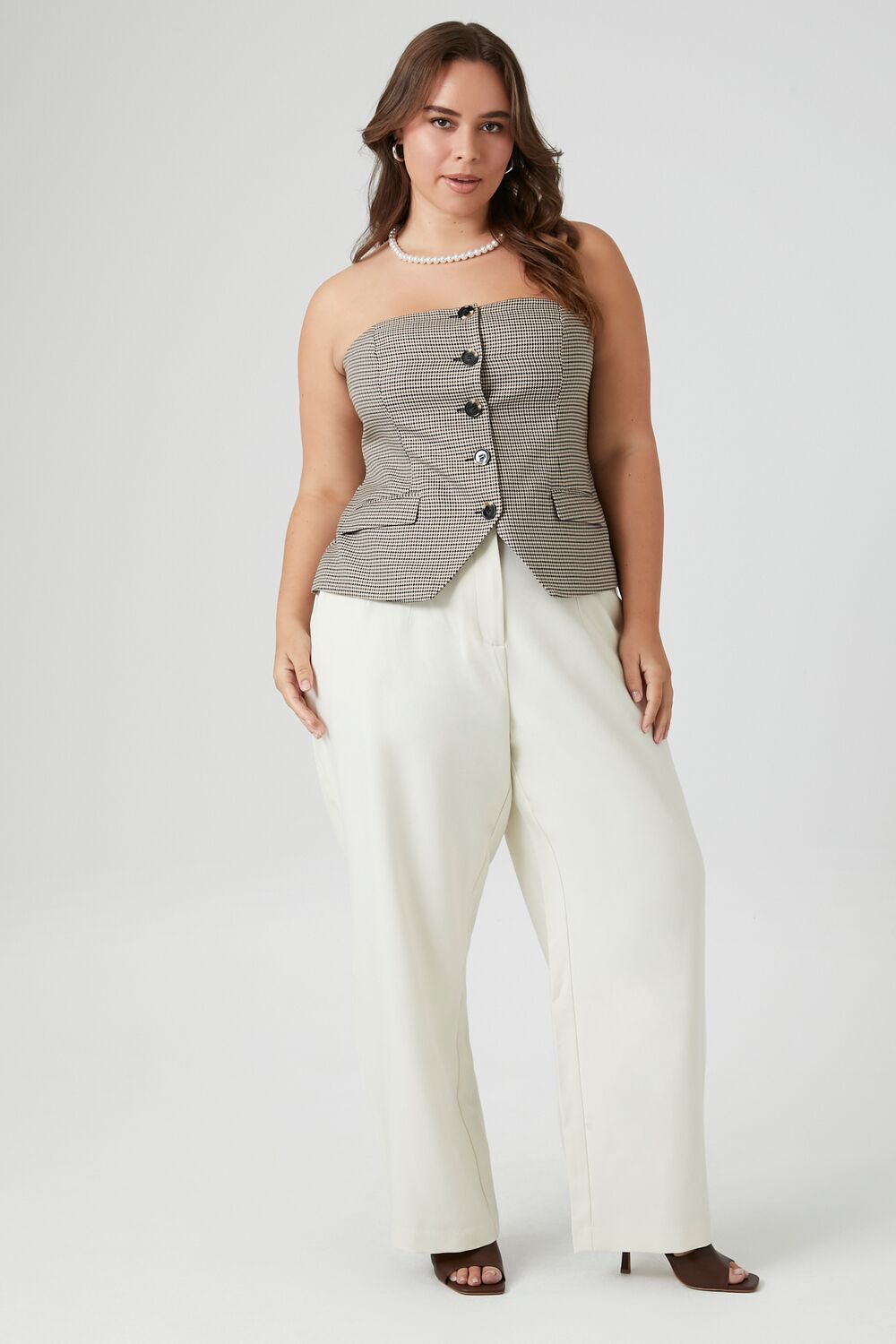Plus Size High-Rise Straight Pants - Forever 21