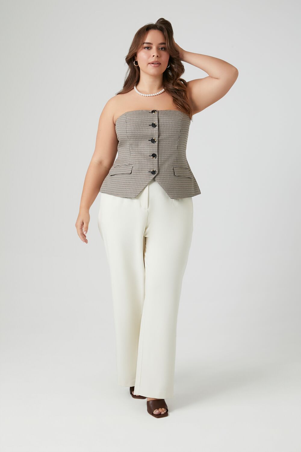 Plus Size High-Rise Straight Pants - Forever 21