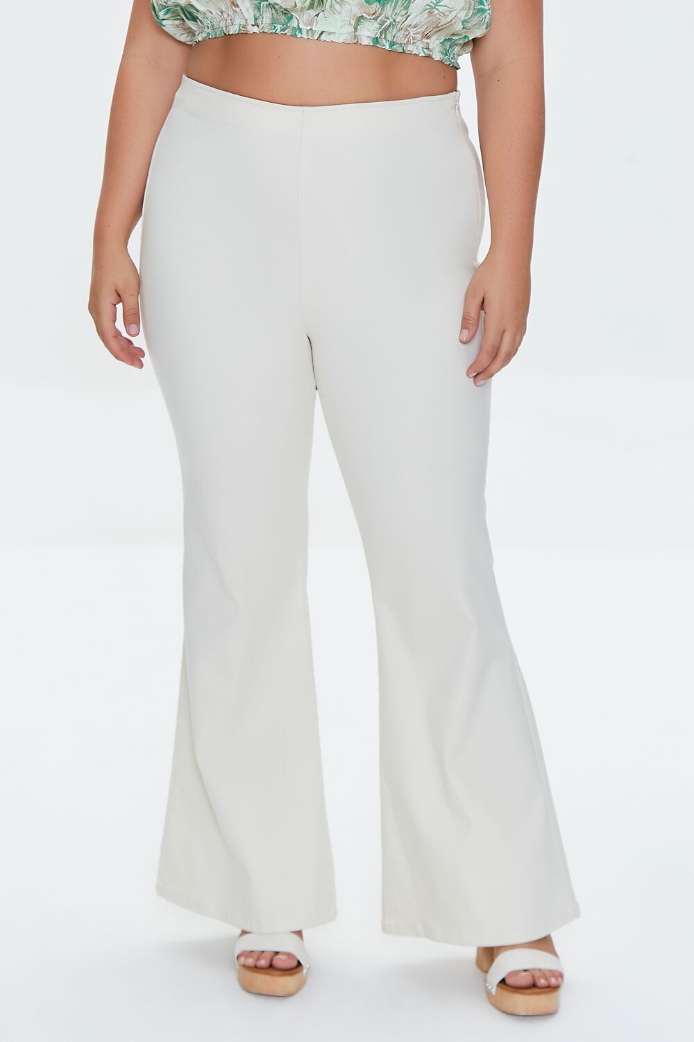 Plus Size High-Rise Flare Pants - Forever 21