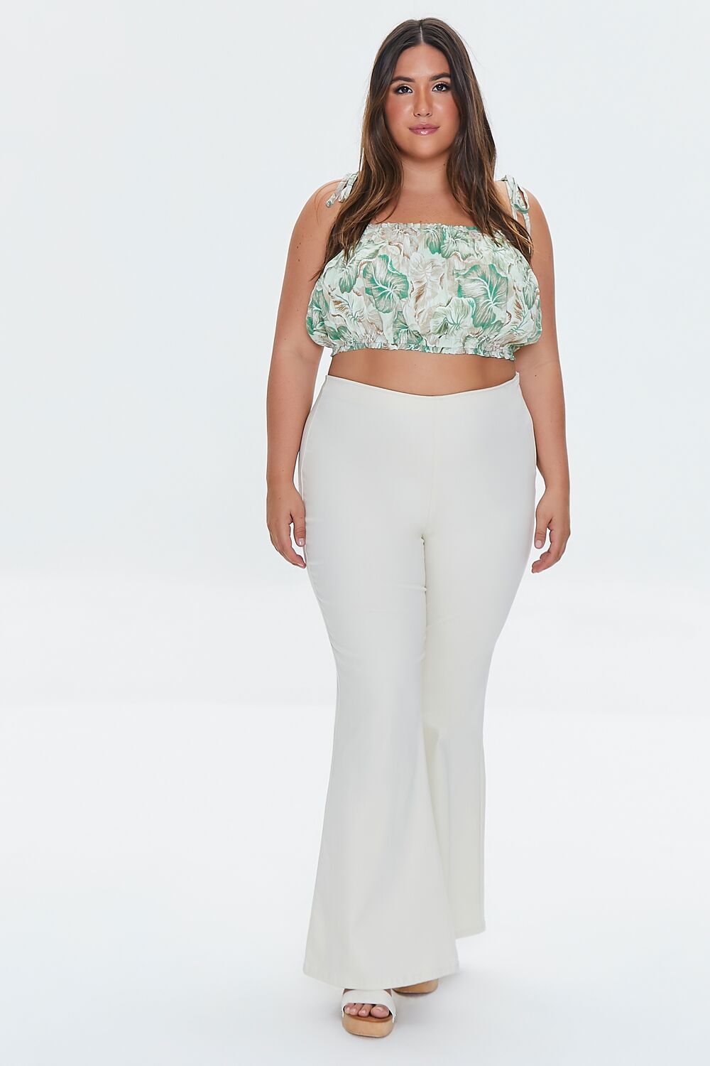 Plus Size High-Rise Flare Pants - Forever 21