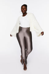 Plus Size Split Hem Leggings - Forever 21