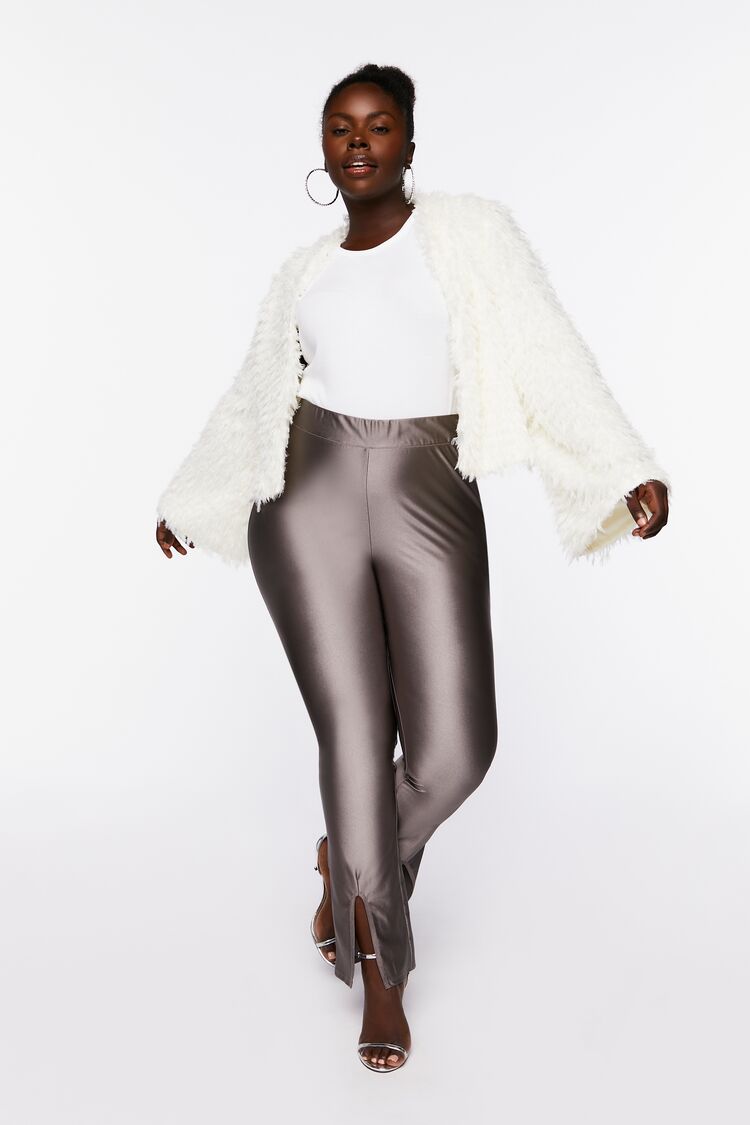 Plus Size Split Hem Leggings - Forever 21