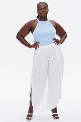 Plus Size Crochet-Trim Tassel Pants - Forever 21