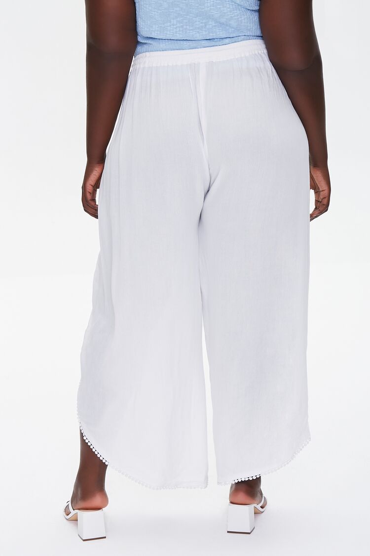 Plus Size Crochet-Trim Tassel Pants - Forever 21