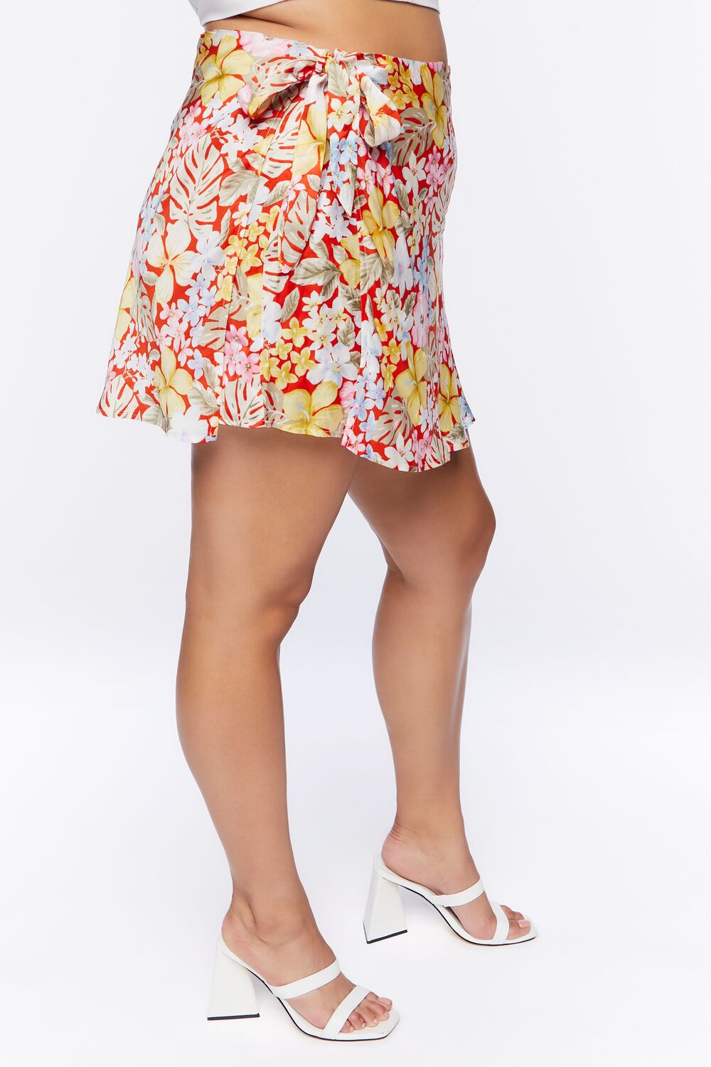 Plus Size Tropical Floral Print Mini Skirt - Forever 21