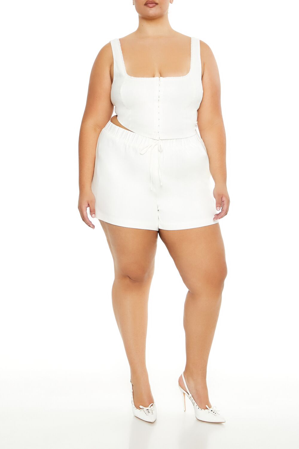 Plus Size High-Rise Pull-On Shorts - Forever 21