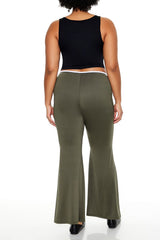 Plus Size Tie-Waist Flare Leggings - Forever 21