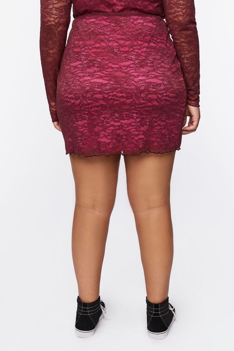 Plus Size Lace Mini Skirt - Forever 21