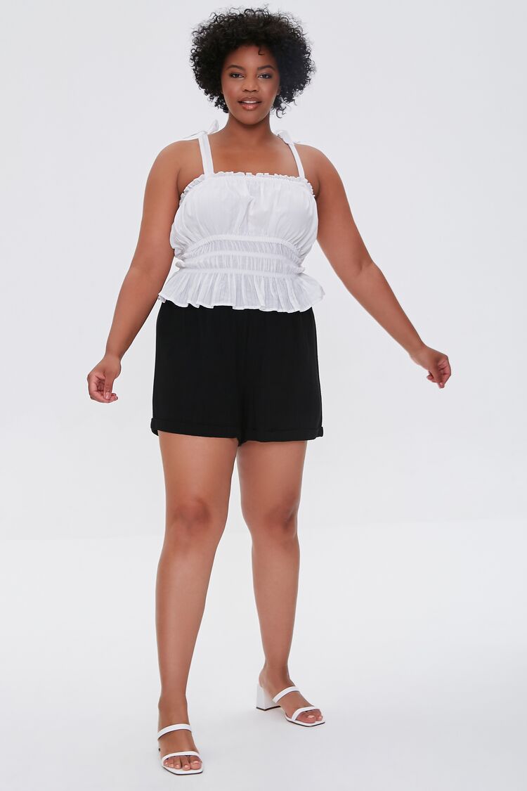 Plus Size Smocked Shorts - Forever 21